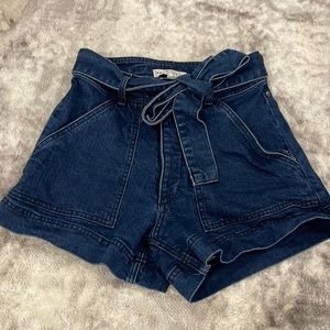 High waisted denim shorts!